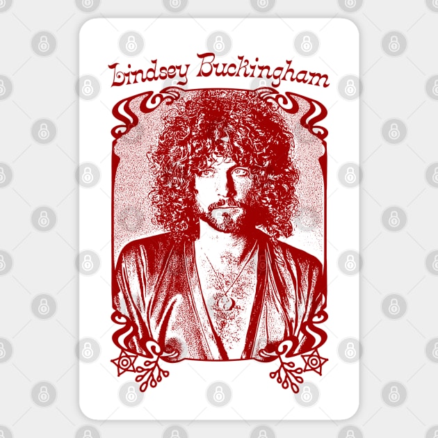 Lindsey Buckingham /\/\/\/ Original Retro Style Fan Design Magnet by DankFutura